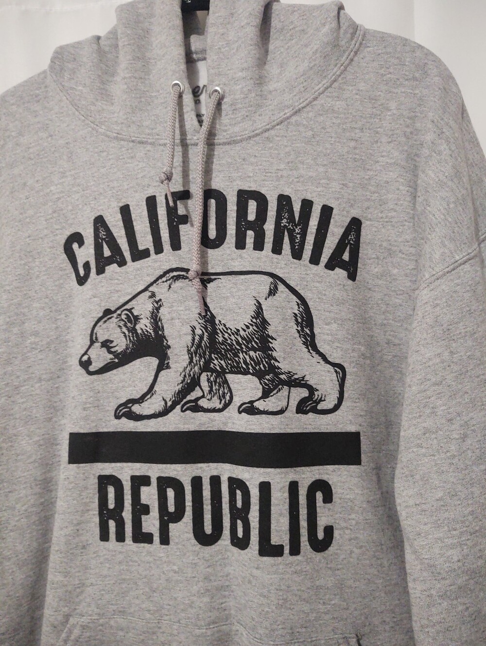 California Republic Gray Pullover Hoodie Sweatshirt Sz Large